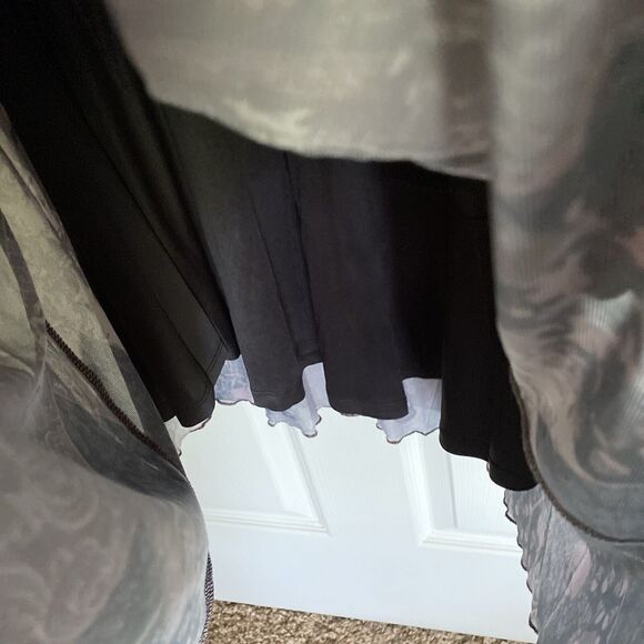 NWT Social Collision Skull Paisley Patchwork Maxi Skirt Halloween LARGE - Picture 4 of 7